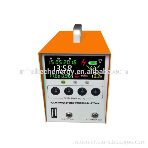 Portable solar power system with calendar
